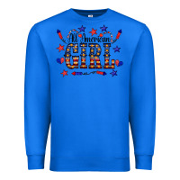 True Royal All American Girl Premium Sweatshirt - CowCowDesign