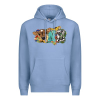 Colony Blue One baby Cow Premium Hoodie - HowdyJamesFarm