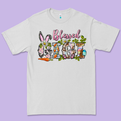 Blessed Gigi Easter Premium Tee Designed By Barkaloodesign