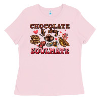 Bubblegum Pink chocolate is my soulmate Ladies Tee - AdoDesignShop