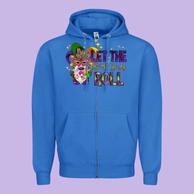 Let The Good Times Roll With Gnome Zipper Hoodie Designed By Howdyjamesfarm