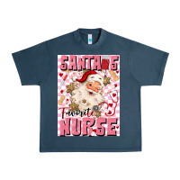 Midnight Navy santas favorite nurse Urban Heavy Tee - MaliasSmallBusiness