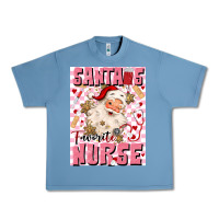 Pebble Blue santas favorite nurse Urban Heavy Tee - MaliasSmallBusiness