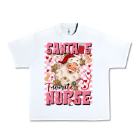 White santas favorite nurse Urban Heavy Tee - MaliasSmallBusiness