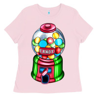Bubblegum Pink candy machine Ladies Tee - AdoDesignShop