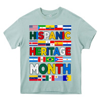 Arona hispanic haritage month flags Heavy Core Tee - BundleAndBundleShop