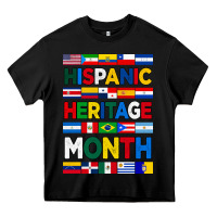 Black hispanic haritage month flags Heavy Core Tee - BundleAndBundleShop