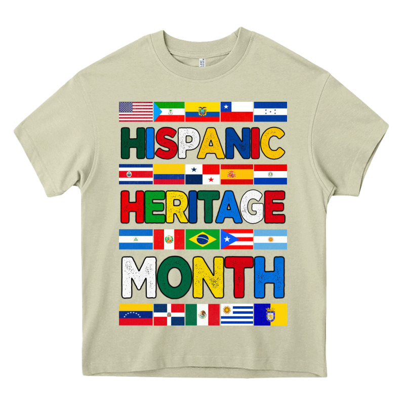 Hispanic Haritage Month Flags Heavy Core Tee by BundleAndBundleShop | Teevron
