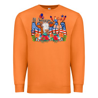 Carrot All American Mama Cow Flowers Premium Sweatshirt - CowCowDesign