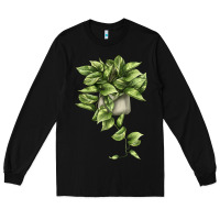 Black Golden Pothos Long Sleeve Tee - LillyAllenDesigns