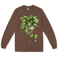 Chestnut Golden Pothos Long Sleeve Tee - LillyAllenDesigns
