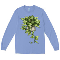 Colony Blue Golden Pothos Long Sleeve Tee - LillyAllenDesigns