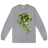 Heather Grey Golden Pothos Long Sleeve Tee - LillyAllenDesigns
