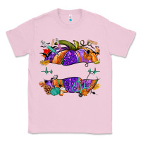 Bubblegum Pink halloween nurse pumpkin custom name Classic Tee - NancyCooperArtShop