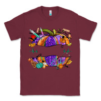 Burgundy halloween nurse pumpkin custom name Classic Tee - NancyCooperArtShop