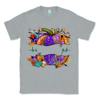 Heather Grey halloween nurse pumpkin custom name Classic Tee - NancyCooperArtShop