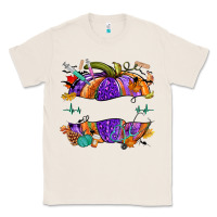 Natural halloween nurse pumpkin custom name Classic Tee - NancyCooperArtShop