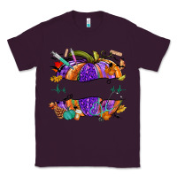 Plum halloween nurse pumpkin custom name Classic Tee - NancyCooperArtShop