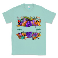 Seafoam halloween nurse pumpkin custom name Classic Tee - NancyCooperArtShop