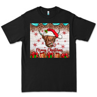 Black merry christmas cow Premium Tee - JahusDesignShop