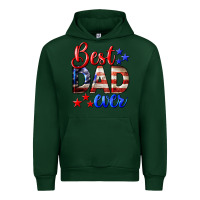 Forest Green Best Dad Ever 4th of July Urban Hoodie - LillyAllenDesigns
