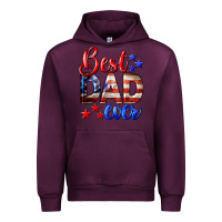Mauve Wine Best Dad Ever 4th of July Urban Hoodie - LillyAllenDesigns