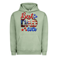 Pigment Oil Green Best Dad Ever 4th of July Urban Hoodie - LillyAllenDesigns