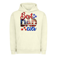 Pigment Pistachio Best Dad Ever 4th of July Urban Hoodie - LillyAllenDesigns