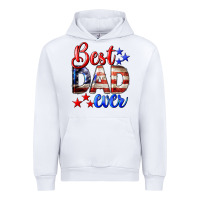 White Best Dad Ever 4th of July Urban Hoodie - LillyAllenDesigns