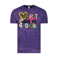 Cloud Purple my first day of 4th grade Vintage Tee - NancyCooperArtShop