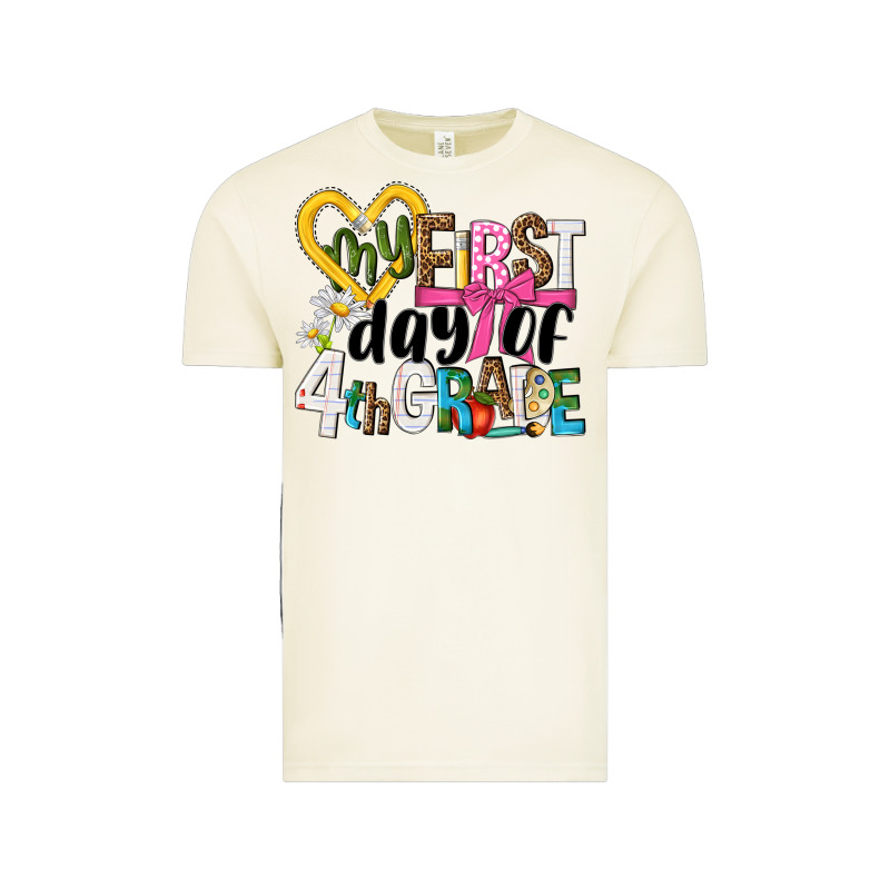 My First Day Of 4th Grade Vintage Tee by NancyCooperArtShop | Teevron