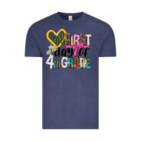 Vintage Denim my first day of 4th grade Vintage Tee - NancyCooperArtShop