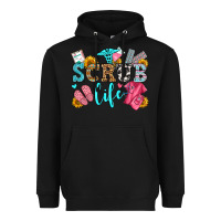 Black scrub life olivia Heavyweight Hoodie - OliviaCreatesArt