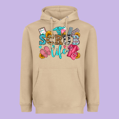 Scrub Life Olivia Heavyweight Hoodie Designed By Oliviacreatesart