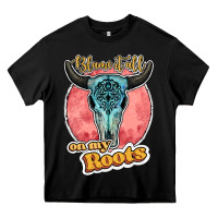 Black blame it all on my roots bull skull black Heavy Core Tee - JahusDesignShop