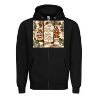 Black no talkie before coffee with gnomies Zipper Hoodie - TumblerDesignByShophia
