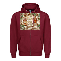 Burgundy no talkie before coffee with gnomies Zipper Hoodie - TumblerDesignByShophia