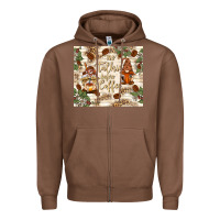 Chestnut no talkie before coffee with gnomies Zipper Hoodie - TumblerDesignByShophia