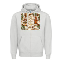 Dove Grey no talkie before coffee with gnomies Zipper Hoodie - TumblerDesignByShophia