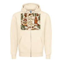 Sandshell no talkie before coffee with gnomies Zipper Hoodie - TumblerDesignByShophia