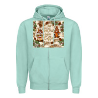 Seafoam no talkie before coffee with gnomies Zipper Hoodie - TumblerDesignByShophia