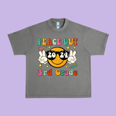 Peace Out 2024 3rd Grade Urban Heavy Tee Designed By Jahusdesignshop
