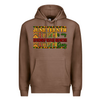 Chestnut Juneteenth is my Independence day Premium Hoodie - HowdyJamesFarm