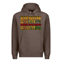 Coffee Juneteenth is my Independence day Premium Hoodie - HowdyJamesFarm
