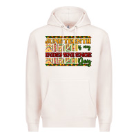 Pale Pink Juneteenth is my Independence day Premium Hoodie - HowdyJamesFarm