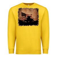 Lemon America Western Cowboy and Cowgirl Leopard Frame Premium Sweatshirt - CowCowDesign