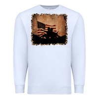 America Western Cowboy And Cowgirl Leopard Frame Premium Sweatshirt | Teevron