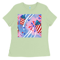 Matcha patriotic fireworks Ladies Tee - BundleAndBundleShop
