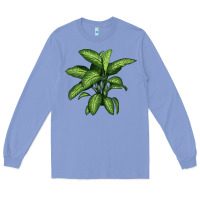 Colony Blue Dumb Cane Long Sleeve Tee - LillyAllenDesigns