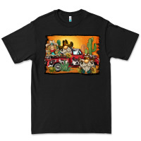 Black western truck cowboy gnome background Premium Tee - BarkalooDesign